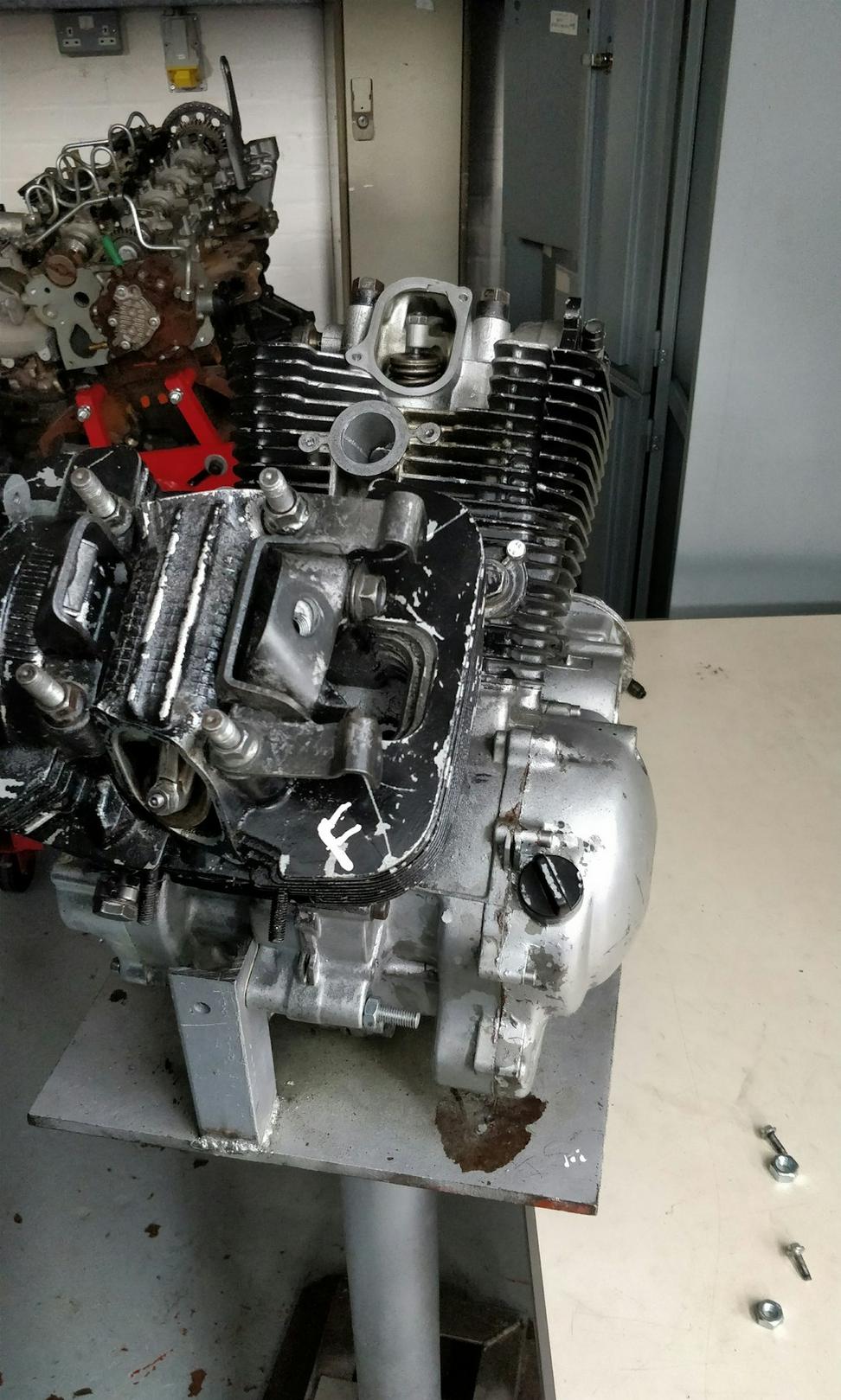 Custom turbo installation engine bay